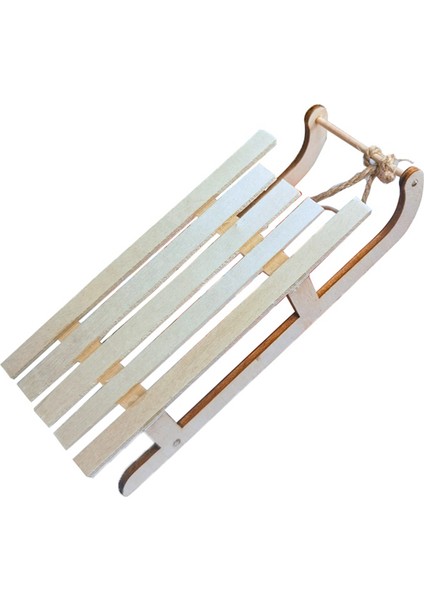 5pcs Noel Dekor Yemek Masası Dekor Ev Dekor Ahşap Dekor Ahşap Kızak Mini Ahşap Noel Süslemeleri (Yurt Dışından)