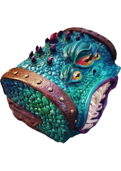 Mimik Göğüs Dnd Rpg Zar Kutusu Fit Polihedral Zar D&amp;d Rol Verme Masa Oyun Yolcu Ev Dekorasyonu (Yurt Dışından)