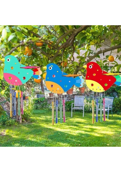 6 Paket 3D Kuş Rüzgar Zanaat Seti Çocuklar Için, Diy Boya ve Ahşap Hayvan El Sanatları Inşa Kızlar/erkekler Için Doğum Günü Set (Yurt Dışından) indirimleri
