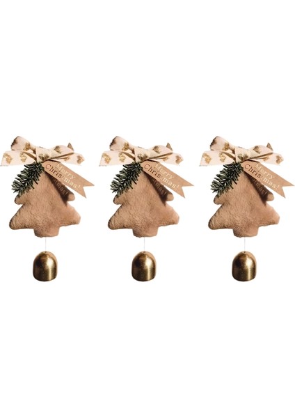 Noel Ağacı Kolye Mutlu Yıllar Bell Kolyesi Mutlu Noeller Ev Dekorasyonları Noel Süsler Çift B (Yurt Dışından)