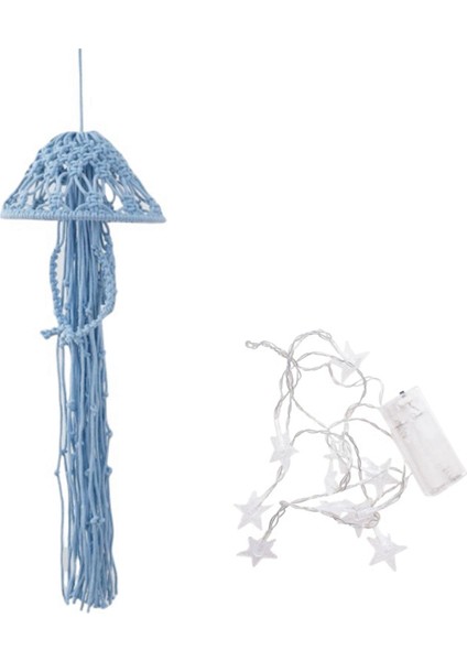 Boho Macrame Dream Catcher String Işıkları ile El Yapımı Dokuma Süsleme Dekek Dekoru Desen For Dream Catcher D (Yurt Dışından)