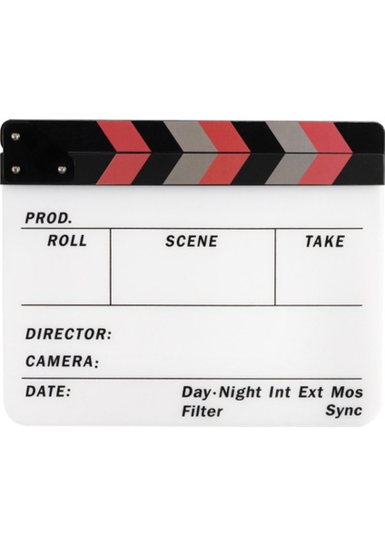 Clapperboard Akrilik Film Action Clap-Stick Director Film Clapboard, Film, Tv ve Video Productions White Için Ideal (Yurt Dışından)