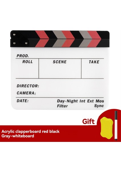 Clapperboard Akrilik Film Action Clap-Stick Director Film Clapboard, Film, Tv ve Video Productions White Için Ideal (Yurt Dışından) fırsatları