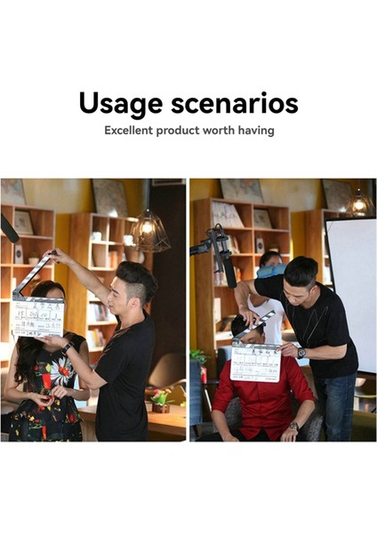 Clapperboard Akrilik Film Action Clap-Stick Director Film Clapboard, Film, Tv ve Video Productions White Için Ideal (Yurt Dışından) indirimleri