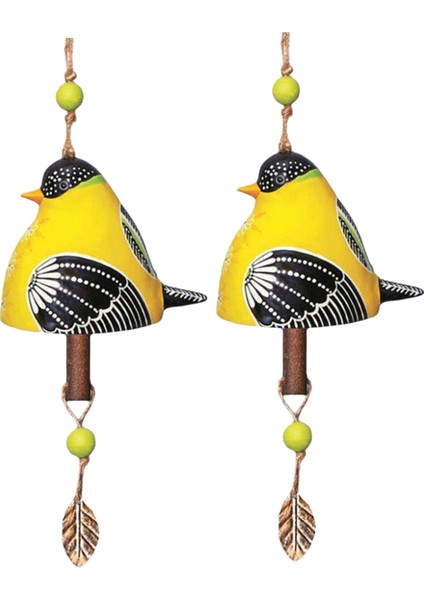 Altın Serçe Birdsong Bell Asma, Ülke Rüzgar Zil, Reçine El Sanatları Rüzgar Zil Kolye, Avlu Ev Dekorasyonu (Yurt Dışından)
