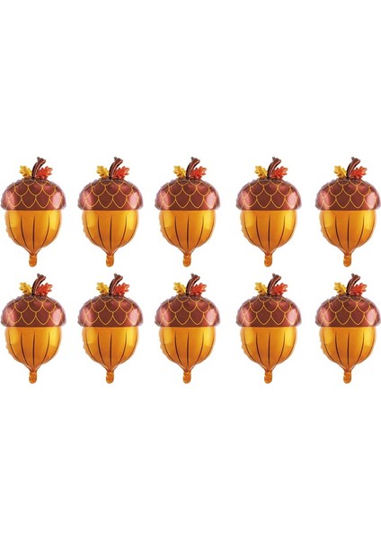 10PCS Acorn Balonlar Folyo Bebek Duş Doğum Güz Sonbahar Şükran Parti Dekorasyonları (Yurt Dışından)