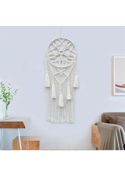 Macrame Dream Catchers Için Yatak Odası Yetişkin Rüya Catcher Duvar Dekoru Dokuma Yaprakları Dekorasyon ile Asılıyor Büyük Boho Duvar (Yurt Dışından) fırsatları