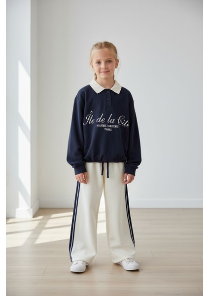 Barbosa Kız Çoçuk Pamuklu 2 'li Şardonsuz Sweatshirt Eşortman Takımı