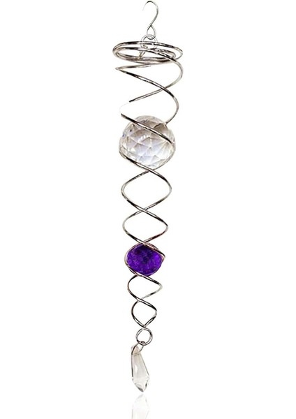 Mor Bakan Top Spiral Kuyruk Rüzgar Spinner Stabilizatör, Dekoratif Spiral, Spiral Rüzgar Spinner, Bahçe Dekorasyonu (Yurt Dışından)
