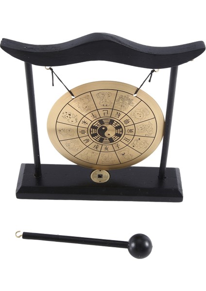 Masaüstü Gong - Feng Shui Pirinç Gong Stand ve Mallet, Hassas Çin Ev Dekoru, Çin Zodyak ile Masaüstü Süsleme (Yurt Dışından) fiyatları