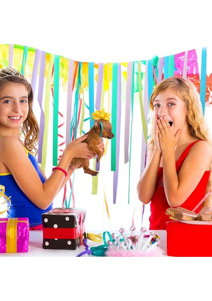 10 Rulo Pastel Gökkuşağı Krep Kağıt Salelleri Dolap Dekorasyon Kağıdı Düğün Festivali Süs Malzemeleri (Yurt Dışından) modelleri