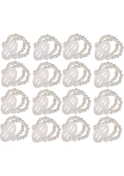 16PCS Elastik Inci Bilek Bantları Korsaj Aksesuarları Düğün Bileği Diy Yapay Çiçekler Düğün Plaj Partisi Için Dekor (Yurt Dışından)