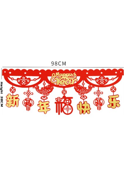 Kırmızı Çin Yeni Yıl Bayrağı 2024 Ejderha Bahar Festivali Çin&#39;i kutlamak için şanslı evi dekore etti (Yurt Dışından) indirimleri