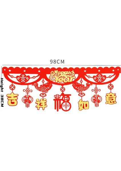 Kırmızı Çin Yeni Yıl Bayrağı 2024 Ejderha Bahar Festivali Çin Dekorladı Şanslı Ev D&#39;yi kutlamak için (Yurt Dışından) indirimleri
