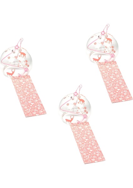 Japon Rüzgar Zil Kolye Cam Kapağı Doğum Güvencesi Ev Dekorasyonu, Sakura Deer (Yurt Dışından)