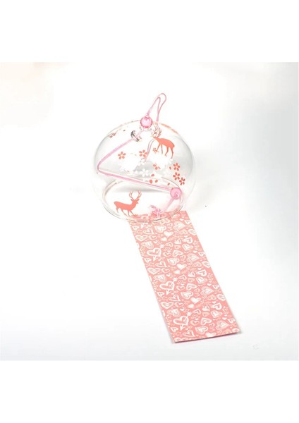 Japon Rüzgar Zil Kolye Cam Kapağı Doğum Güvencesi Ev Dekorasyonu, Sakura Deer (Yurt Dışından) modelleri