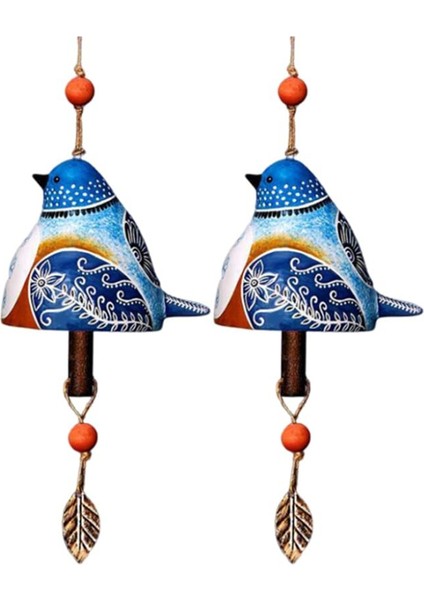 2pcs Kuş Şarkısı Bell Kuş Şarkısı Çan Rüzgar Chime Kuş Şarkısı Bell Bahçe Dekor Asma Rustik Rüzgar Zil Parçaları, A (Yurt Dışından)