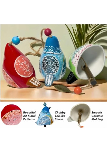2pcs Kuş Şarkısı Bell Kuş Şarkısı Çan Rüzgar Chime Kuş Şarkısı Bell Bahçe Dekor Asma Rustik Rüzgar Zil Parçaları, A (Yurt Dışından) modelleri