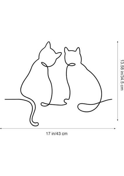 Metal Kedi Duvar Dekoru, Kedi Duvarı Sanatı, Metal Duvar Sanatı, Minimalist Oda ve Oturma Odası Duvar Dekoru (Yurt Dışından) modelleri