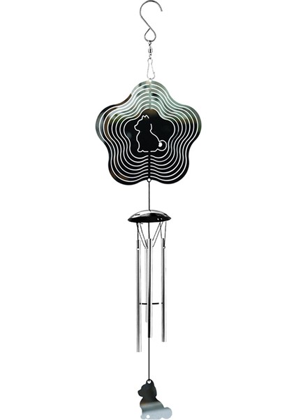 3D Rüzgar Spinner ile Dış Çanlar Için Rüzgar Çanları, Kadın Erkekler Için Bahçe Arka Bahçe Köpeği (Yurt Dışından)