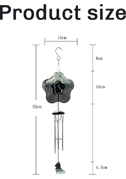3D Rüzgar Spinner ile Dış Çanlar Için Rüzgar Çanları, Kadın Erkekler Için Bahçe Arka Bahçe Köpeği (Yurt Dışından) indirimleri