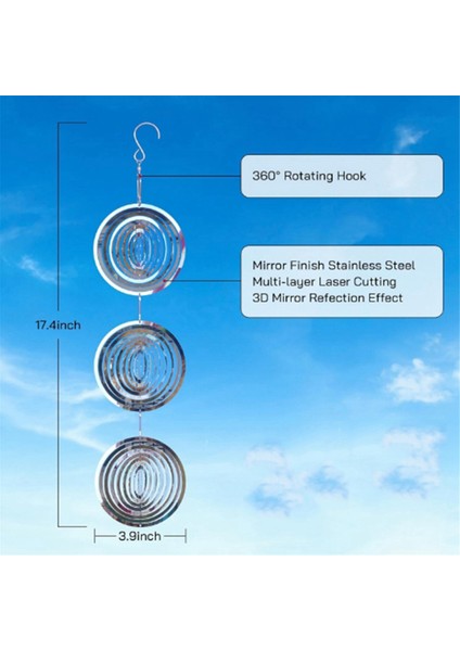 Dışarı Için Kuş Caydırıcıları, Yansıtıcı 3D Paslanmaz Çelik Rüzgar Spinners, Veranda, Bahçeleriniz Için (Yurt Dışından) fırsatları