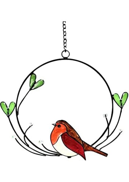 Pencere Asılı Yay Pencere Dekorasyonu Çok Renkli Kuş Suncatcher Asılı Dekorasyonlar Boyalı Pencere Dekorasyonları (Yurt Dışından)
