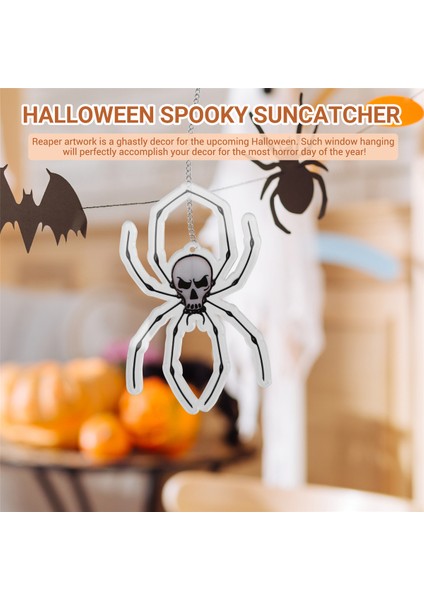 Cadılar Bayramı Spooky Suncatcher Pencere Panelleri Için Güneş Yakalayıcı, Benzersiz Ürkütücü Cadılar Bayramı Süs Süsleri Ev C ​​için (Yurt Dışından) indirimleri