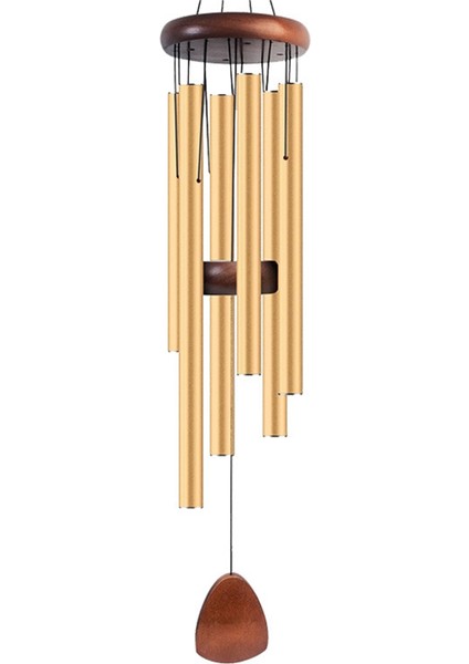Gold Metal Windchime Alüminyum Rüzgar Çubuğu Rüzgar Çanları 6 Çubuklar Ev Dekorasyon El Sanatları Açık Bahçe Veranda (Yurt Dışından)