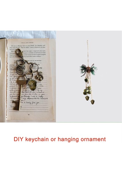 50pcs Christmas Palamut-Jingle Bells Vintage Bronz Bells 1.2 inç Metal zanaat çanı Xmas Ev Süsleme (Yurt Dışından) fiyatları