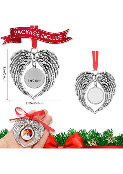 12PCS Melek Kanat Şekli Boş Sıcak Transfer Baskısı Süblimasyon Süslemesi Noel Ağacı Dekor Xmas Parti Için Dekorasyon (Yurt Dışından) fiyatları