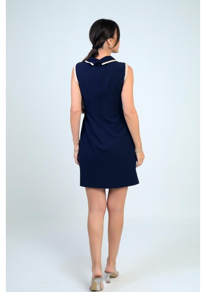 Kadın Metal Düğme Detaylı Garni Biyeli Kısa Elbise fırsatları