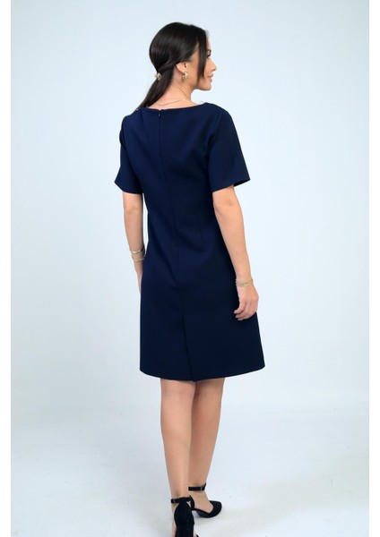 Kadın Kendinden Telalı Biyeli Önü Fermuar Detaylı Kısa Elbise fırsatları