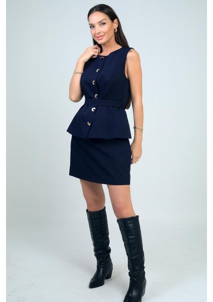 Kadın Kendinden Telalı Üst Astarlı Iki Parça Görünümlü Elbise fiyatları