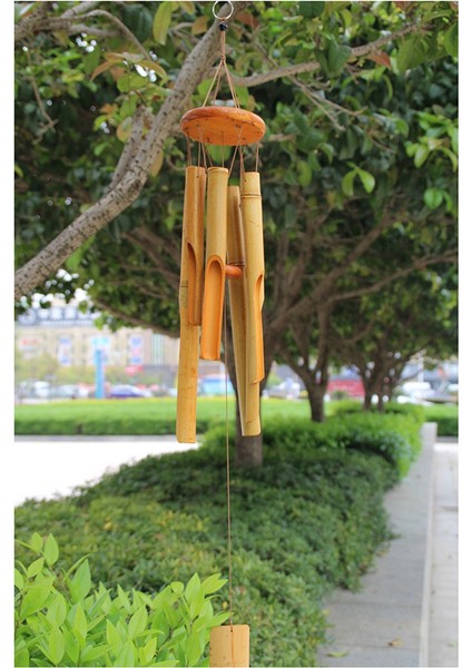 Bambu rüzgar çanları rüzgar çanları açık bahçe avlusu ev dekorasyonu ahşap bambu rüzgar çanları ışık (Yurt Dışından) fiyatları