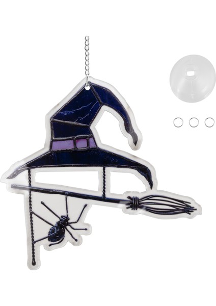 Cadılar Bayramı Spooky Suncatcher Pencere Panelleri Için Güneş Yakalayıcı, Benzersiz Ürkütücü Cadılar Bayramı Süs Süsleri Ev E Için (Yurt Dışından) fiyatları