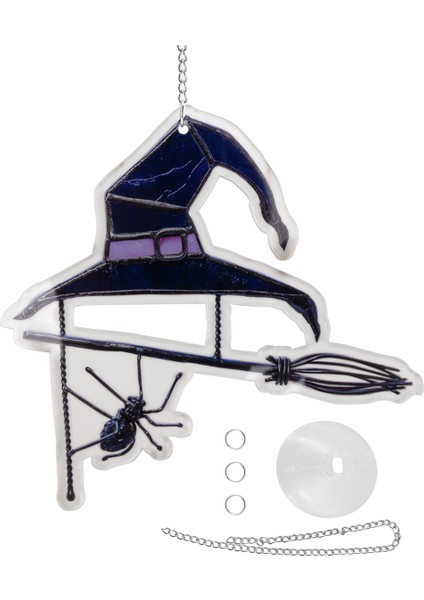 Cadılar Bayramı Spooky Suncatcher Pencere Panelleri Için Güneş Yakalayıcı, Benzersiz Ürkütücü Cadılar Bayramı Süs Süsleri Ev E Için (Yurt Dışından) modelleri