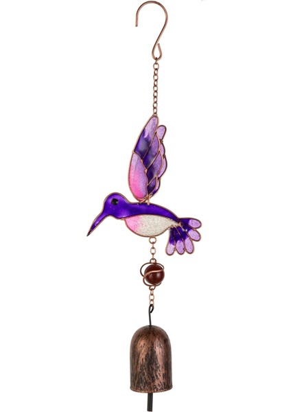 Lekeli Kuş Suncatcher, Kuş Kristal Top Prizmaları Asılı Kristal Süsleme Mor Çanlar (Yurt Dışından)