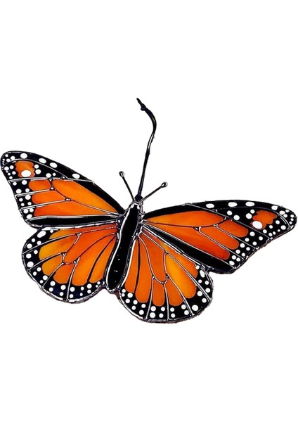 Lekeli Kelebek Güneş Catcher Leke Cam Pencere Asma Asılı Kelebekler Sun Catcher Araba Kelebek Dekorasyonları A (Yurt Dışından)