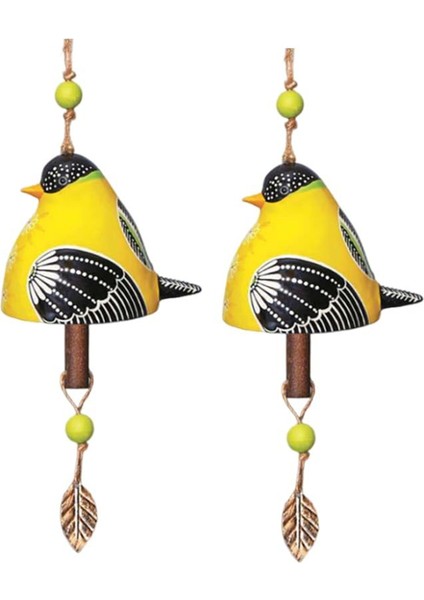 2pcs Kuş Şarkısı Kuş Şarkısı Bell Rüzgar Chime Kuş Şarkı Bell Bahçe Dekoru Asılı Rustik Rüzgar Zil Parçaları, E (Yurt Dışından)