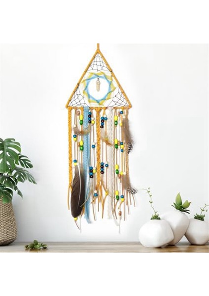 Dream Catcher, Tüy Boncuklu El Yapımı Dreamcatcher Turkuaz Kolye Rüya Catchers Boho Duvar Sanat Asma Dekor-C (Yurt Dışından) fiyatları