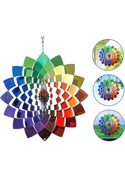 Rüzgar Spinners Açık Paslanmaz Çelik Rüzgar Spinners Renkal Rüzgar Zil Süsleri Bahçe Asma Dekorasyon (Yurt Dışından) fiyatları