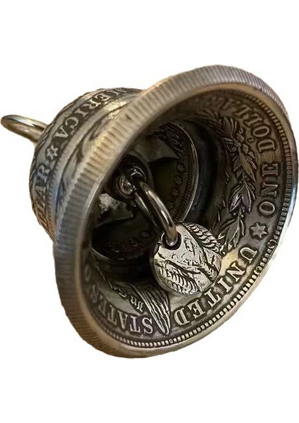Morgan Silver Dolar Bell Ev Dekor Para Zanaat Asma Duvar Asma Dekor Rüzgar Çenesi (Yurt Dışından)