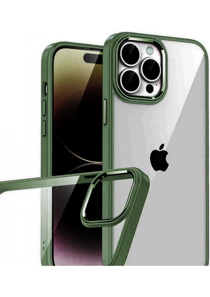 Apple iPhone 15 Pro Max Lensli Silikon - Yeşil fiyatları