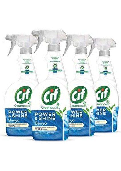 Power & Shine Banyo Temizleyici 4 Adet 750 ml Etkili Temizlik ve Parlaklık Sunar modelleri