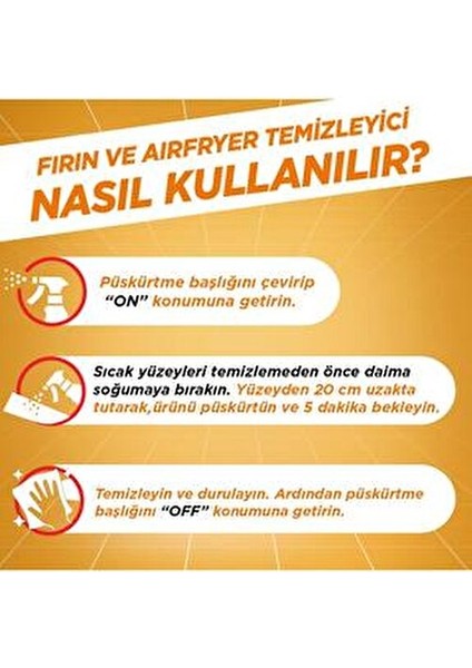 Fırın ve Airfryer Temizleyici Yağ ve Kalıntılara Karşı Etkili 2x750 ml Uzman Serisi