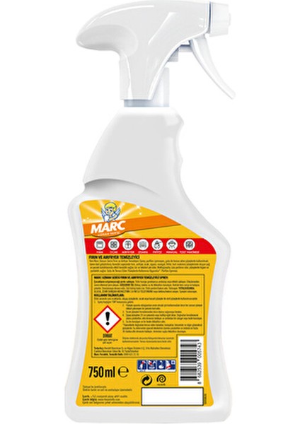 Fırın ve Airfryer Temizleyici Yağ ve Kalıntılara Karşı Etkili 2x750 ml Uzman Serisi