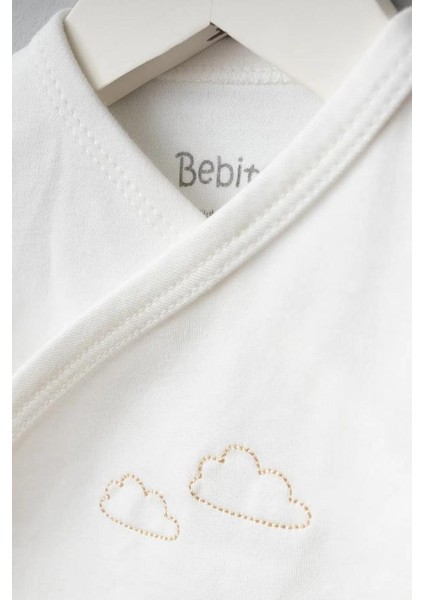 %100 Pamuk Bulutlu Araba Desenli 5 Parça Yenidoğan Hastane Çıkışı Zıbın Seti BBTF.PMB.20109 modelleri