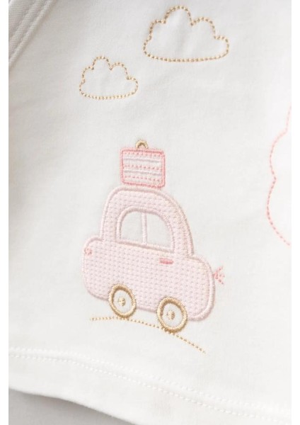 %100 Pamuk Bulutlu Araba Desenli 5 Parça Yenidoğan Hastane Çıkışı Zıbın Seti BBTF.PMB.20109 indirimleri