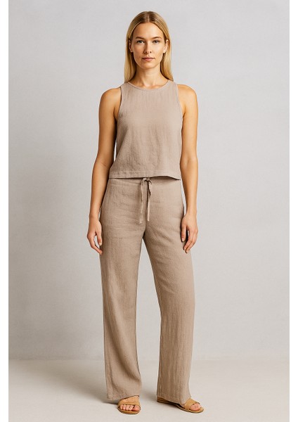 Krinkle Dokulu Pantolon-Gri fiyatları